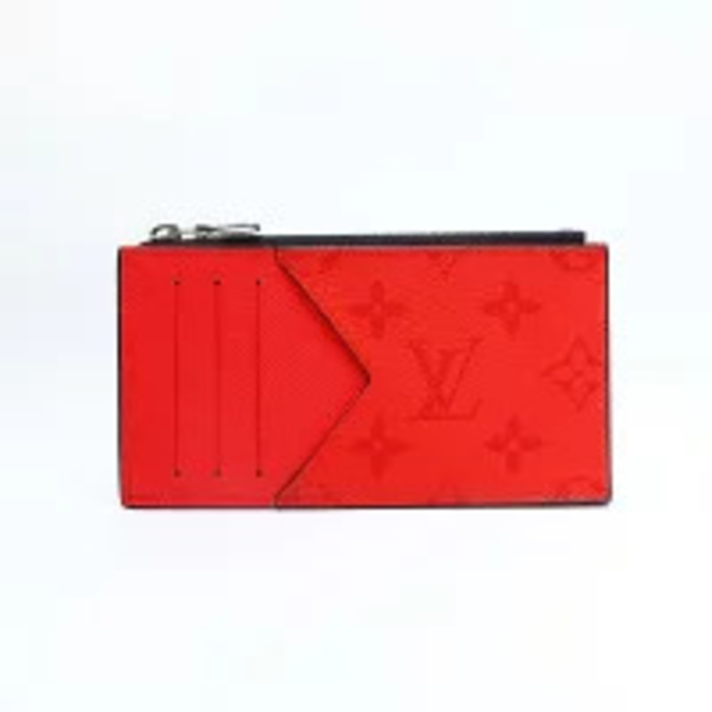 Louis Vuitton Taigarama Coin Card Monogram Case Red